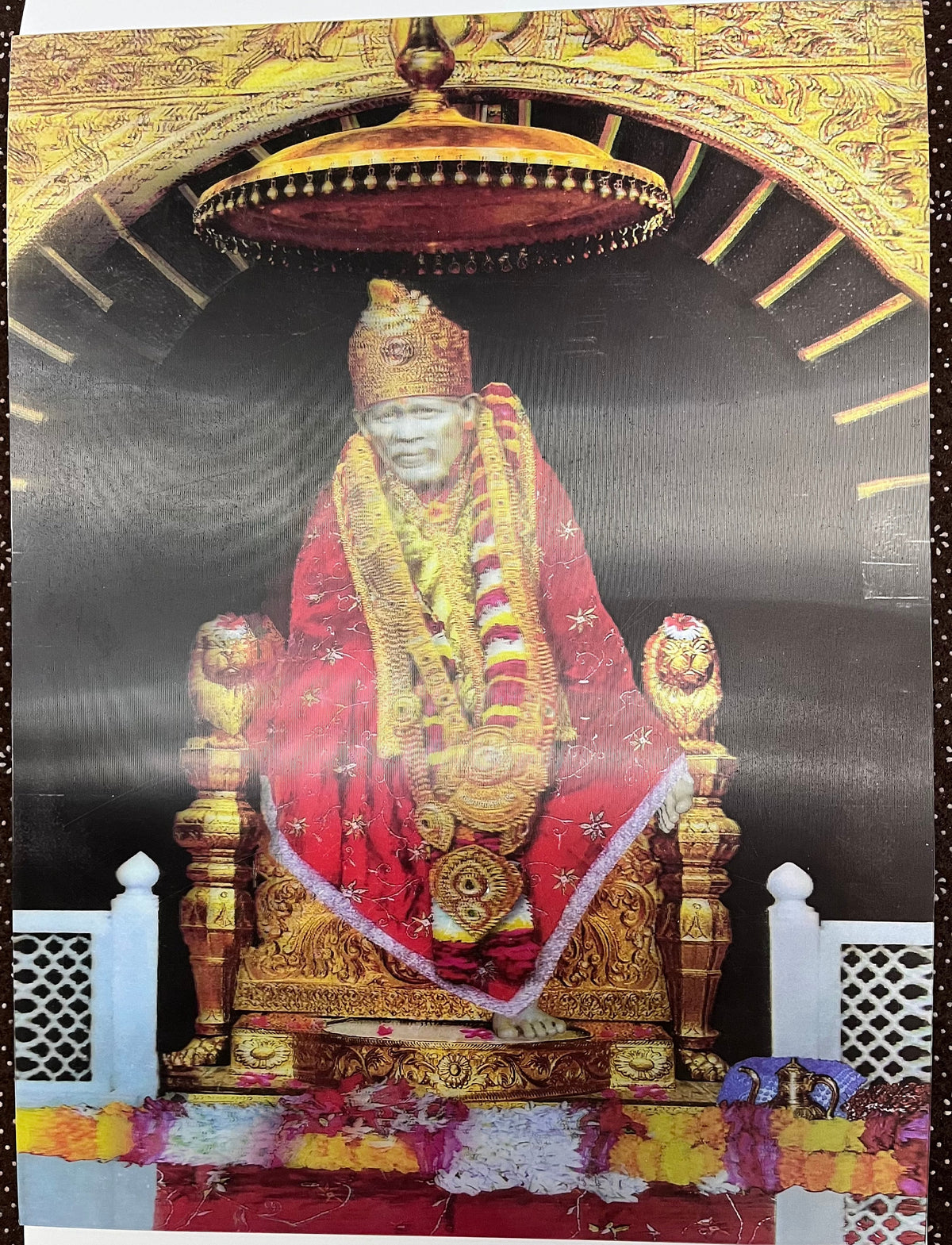 Hindu God 3D 5D Photo Print | Ganesh Laxmi Mata Radha Krishna Wall Art Decor