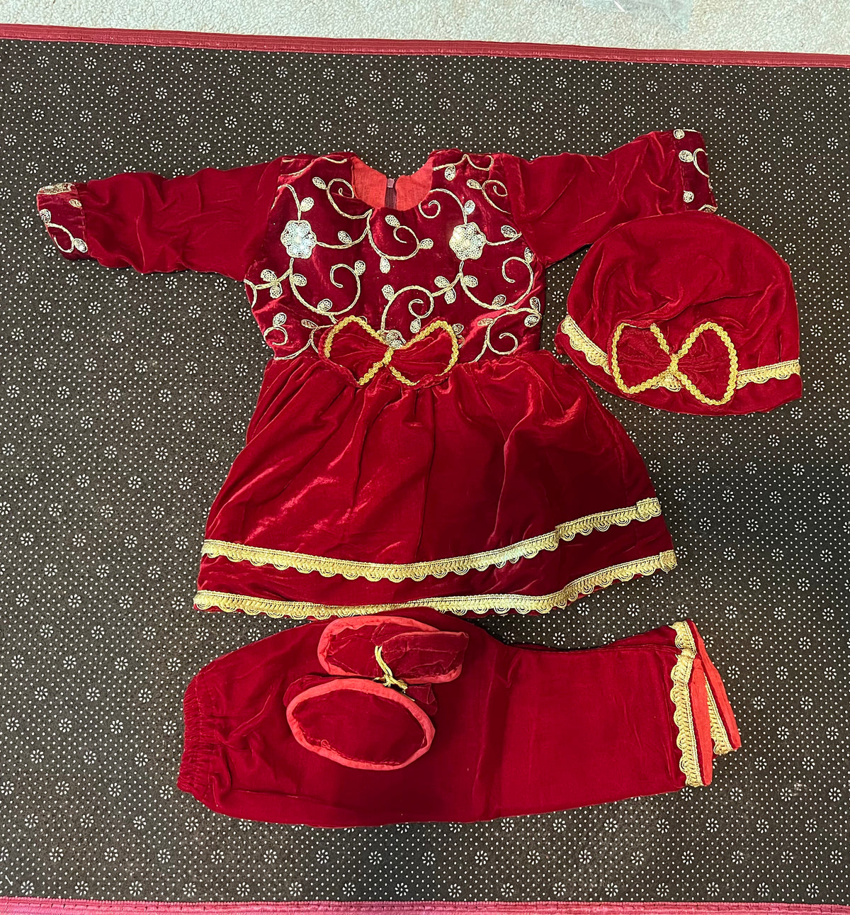 Baby Girl Pasni Dress | Annaprashan Rice Feeding Ceremony Frock Nepali Traditional Outfit