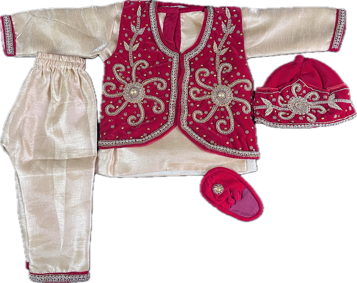 Handmade Pasni Set for Baby Boy | Boutique Daura Suruwal Rice Ceremony Dress