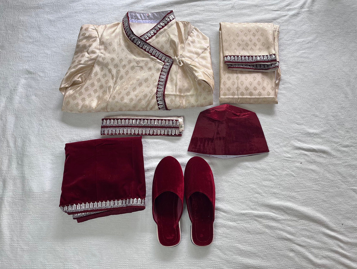 Nepalese Groom Wedding Dress | Daura Suruwal Set Traditional Nepali Men's Formal Wear