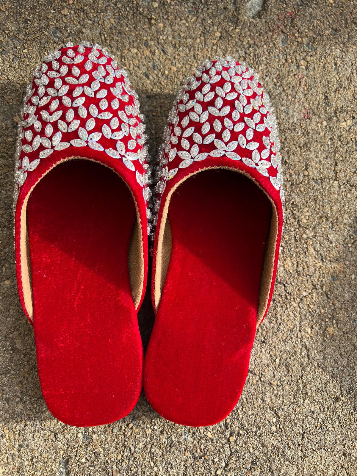 Handmade Velvet Bridal Jutti | Nepali Traditional Wedding Shoes for Women Bride