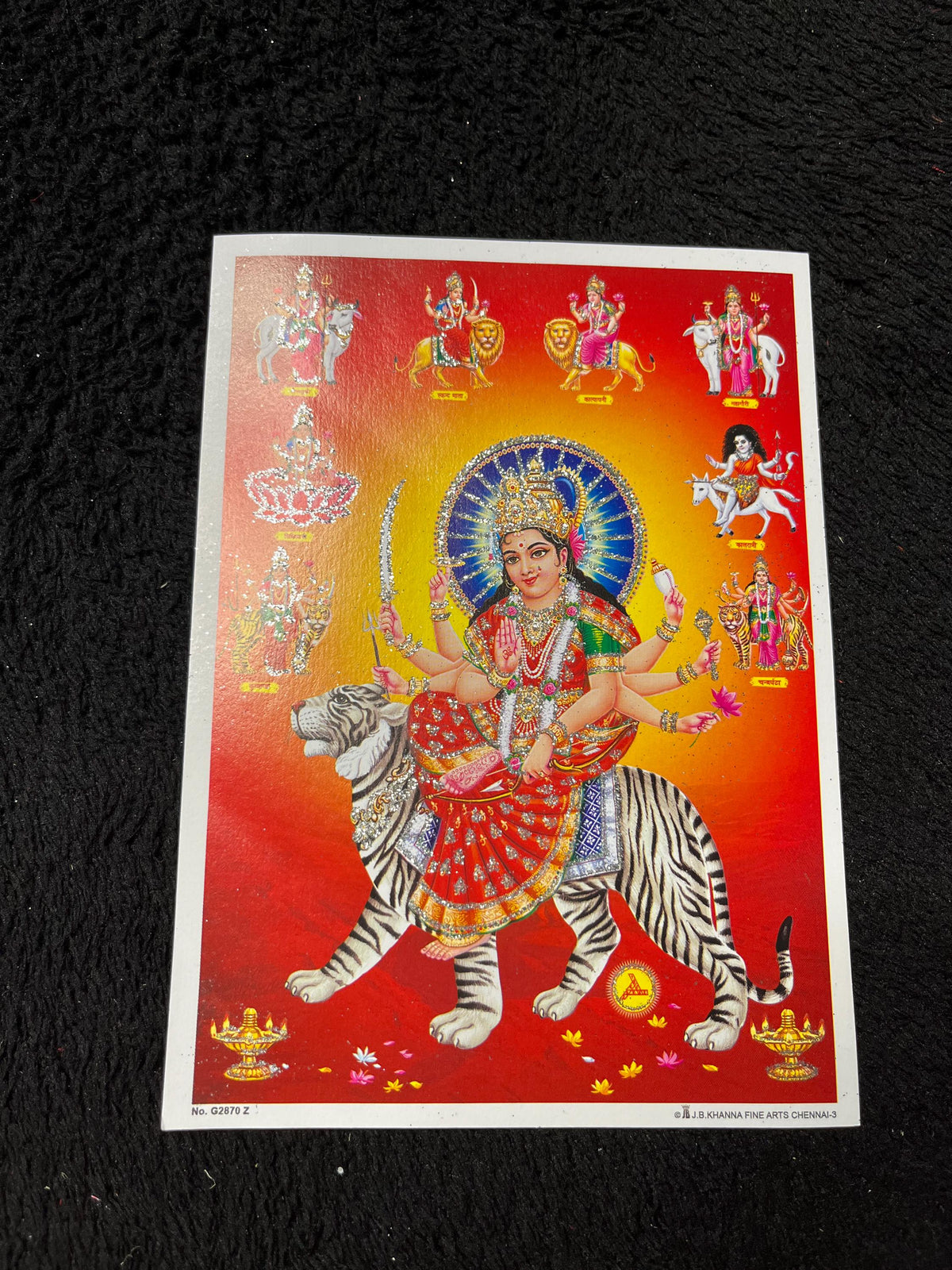 Laxmi Durga Mata Photo Print | Dashain Tihar Puja Decor Goddess Poster