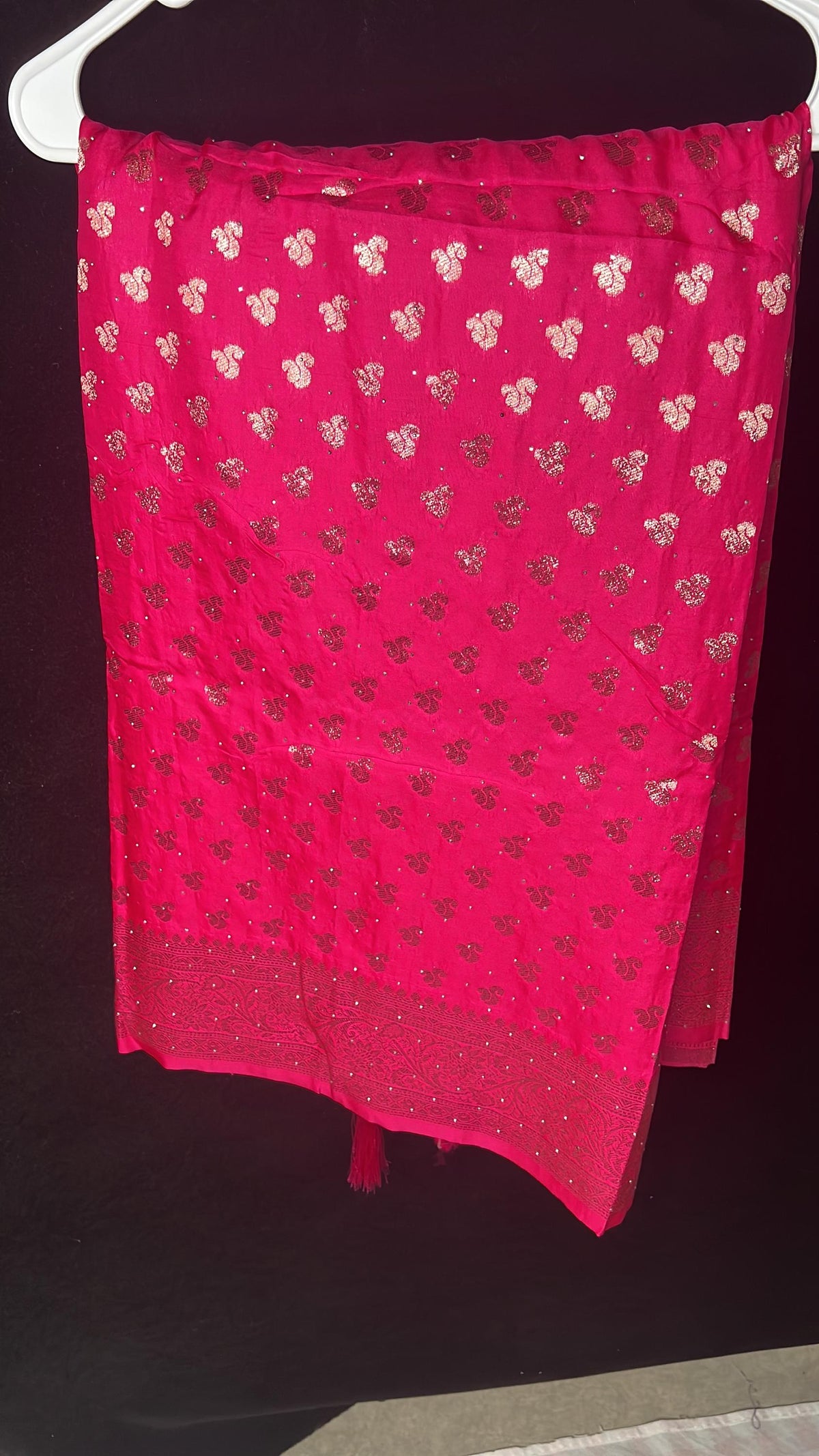 Multicolored Chiffon Saree | Lightweight Dola Sari for Party Festival Wear