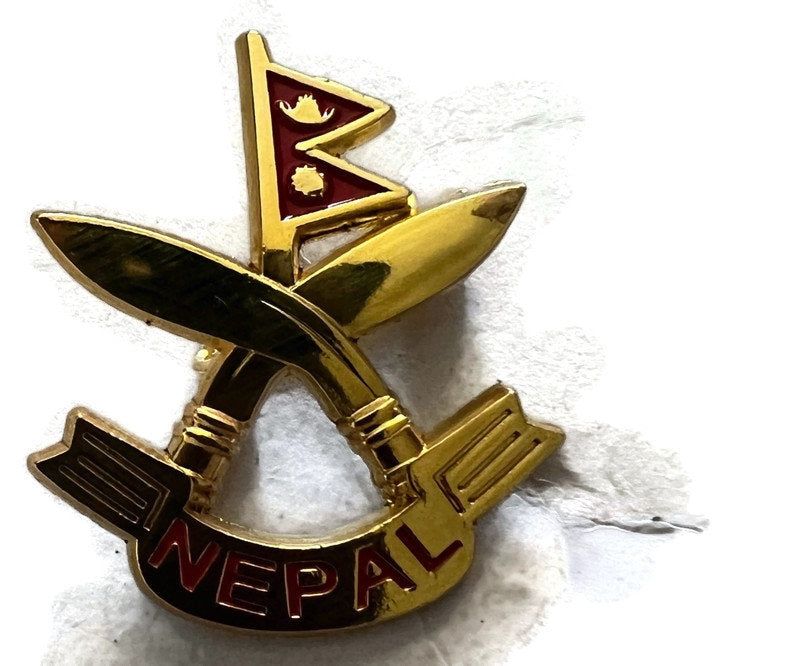 Nepali Flag Coat Pin | Nepal Lapel Pin Festival Patriotic Accessory Gift