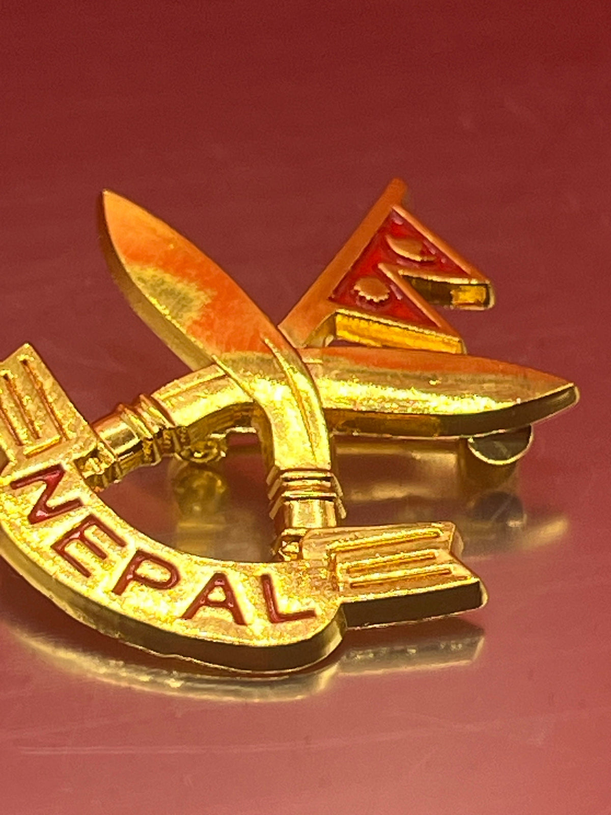 Nepali Flag Coat Pin | Nepal Lapel Pin Festival Patriotic Accessory Gift