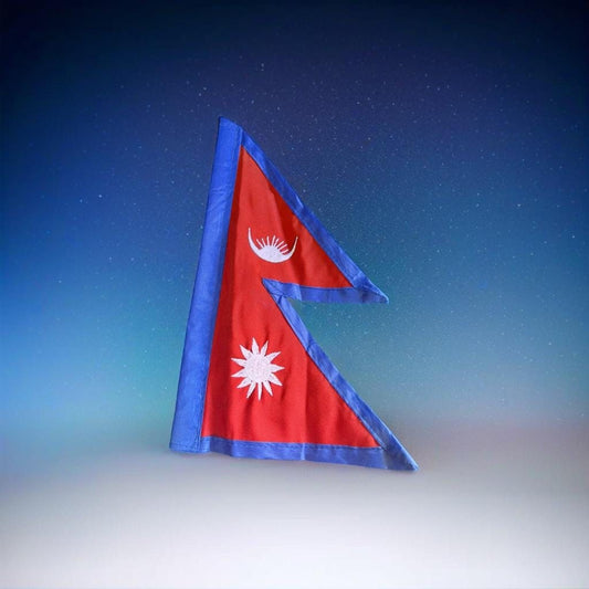 Nepali Flag with Stand | Nepal National Flag Desk Table Decor