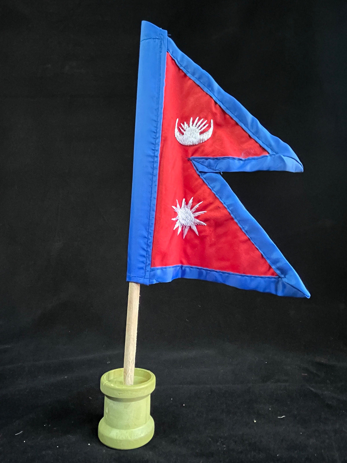 Nepali Flag with Stand | Nepal National Flag Desk Table Decor