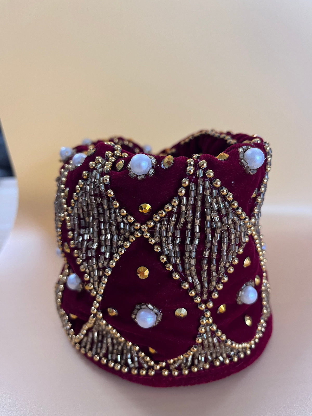 Nepali Beaded Velvet Bag | Wedding Party Favor Pouch Traditional Gift Bag