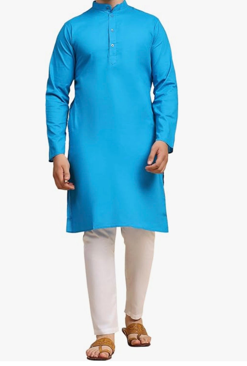 Handmade Cotton Kurta Pajama Set | Men's Mandarin Neck Kurtha Ethnic Wear