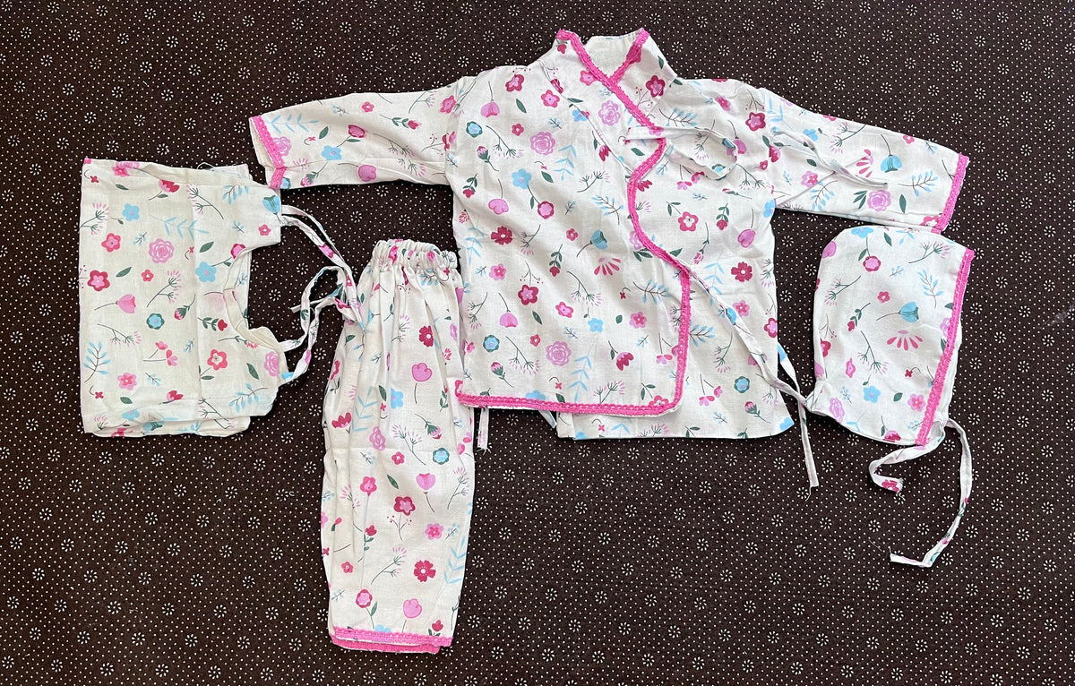 Floral Cotton Maxi Maternity Dress | Matching Mommy and Baby Dress Set