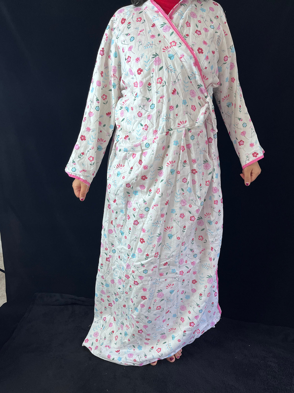 Floral Cotton Maxi Maternity Dress | Matching Mommy and Baby Dress Set