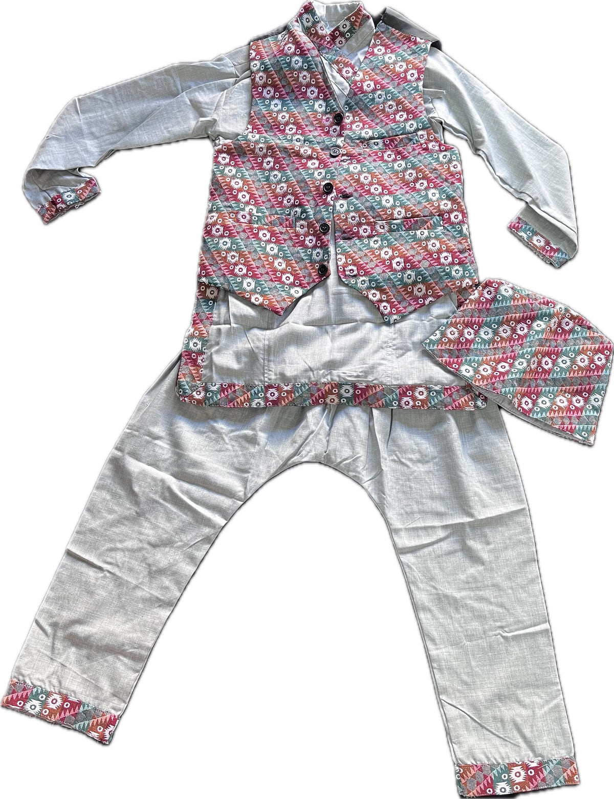 Nepali Daura Surwal Coat Set | Traditional Men's Boys Formal Wedding Dress Nepal National Dress