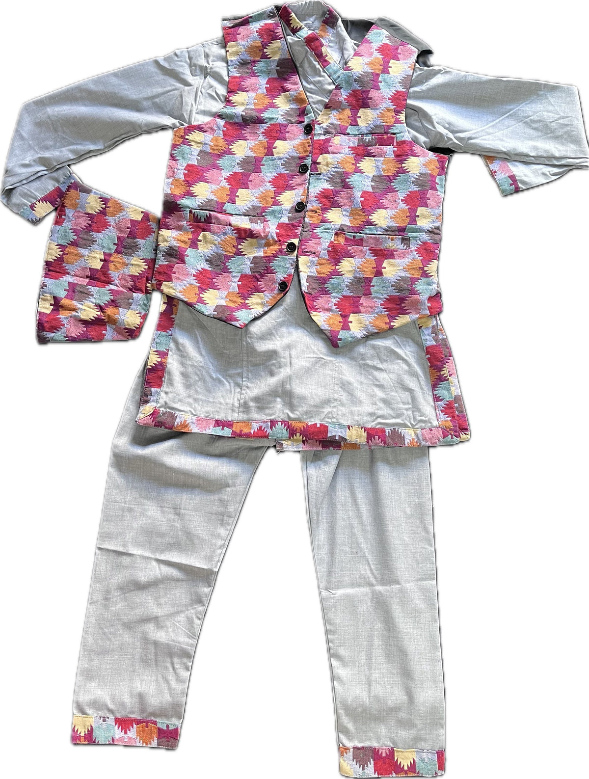 Nepali Daura Surwal Coat Set | Traditional Men's Boys Formal Wedding Dress Nepal National Dress