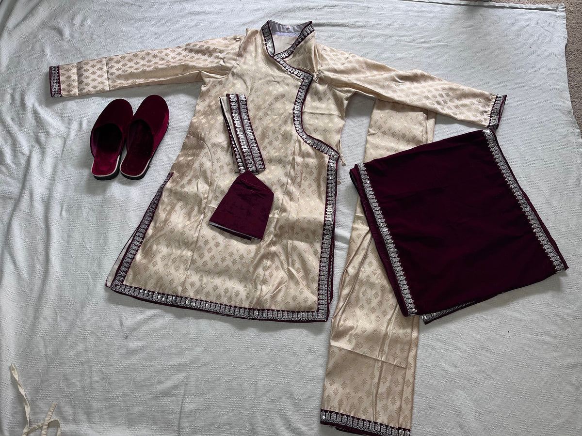 Nepalese Groom Wedding Dress | Daura Suruwal Set Traditional Nepali Men's Formal Wear