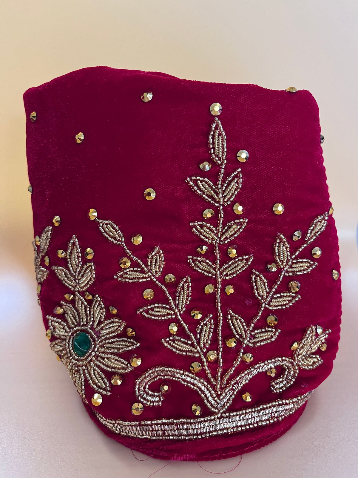Nepali Beaded Velvet Bag | Wedding Party Favor Pouch Traditional Gift Bag