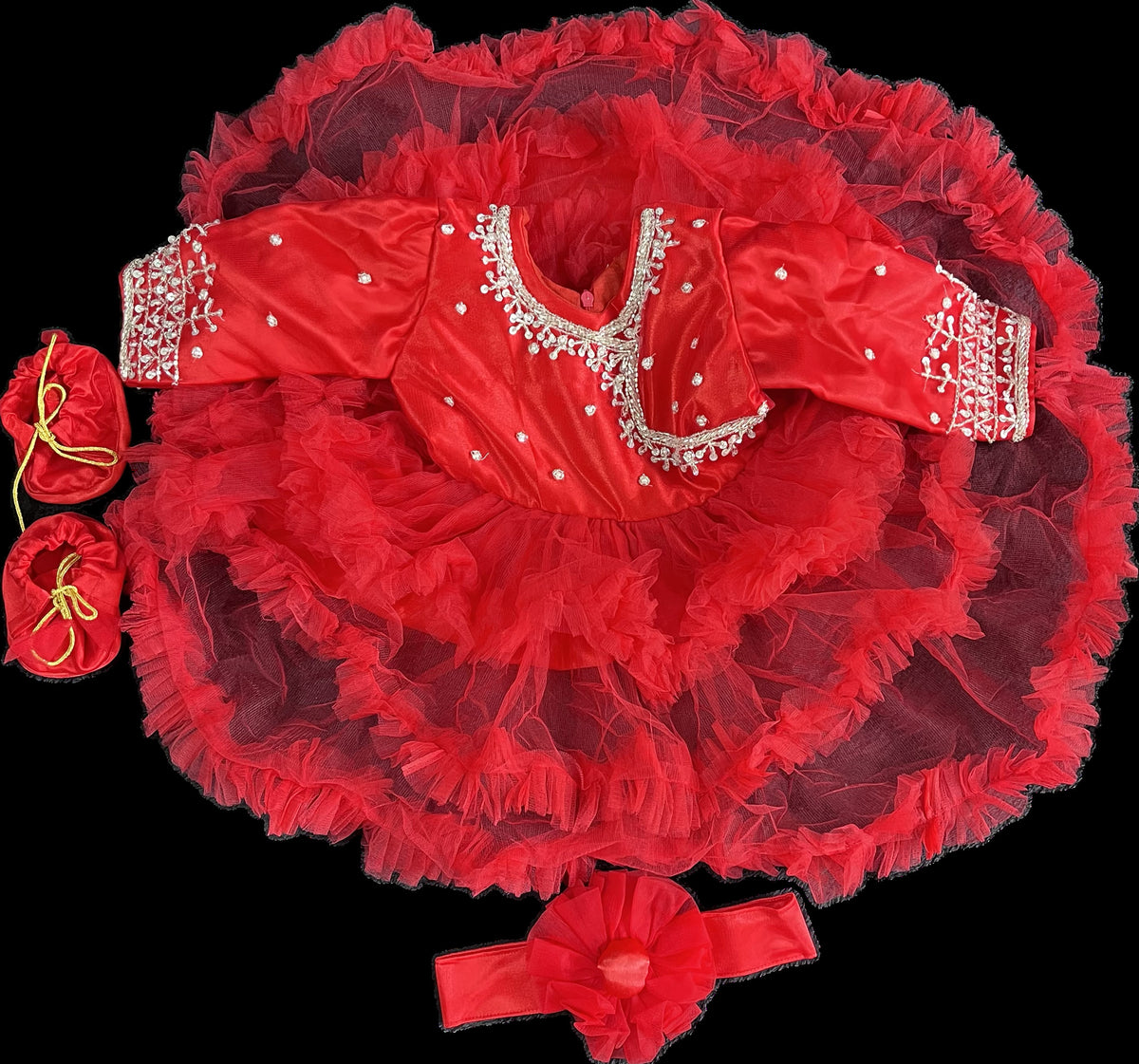 Baby Girl Pasni Dress | Annaprashan Rice Feeding Ceremony Frock Nepali Traditional Outfit