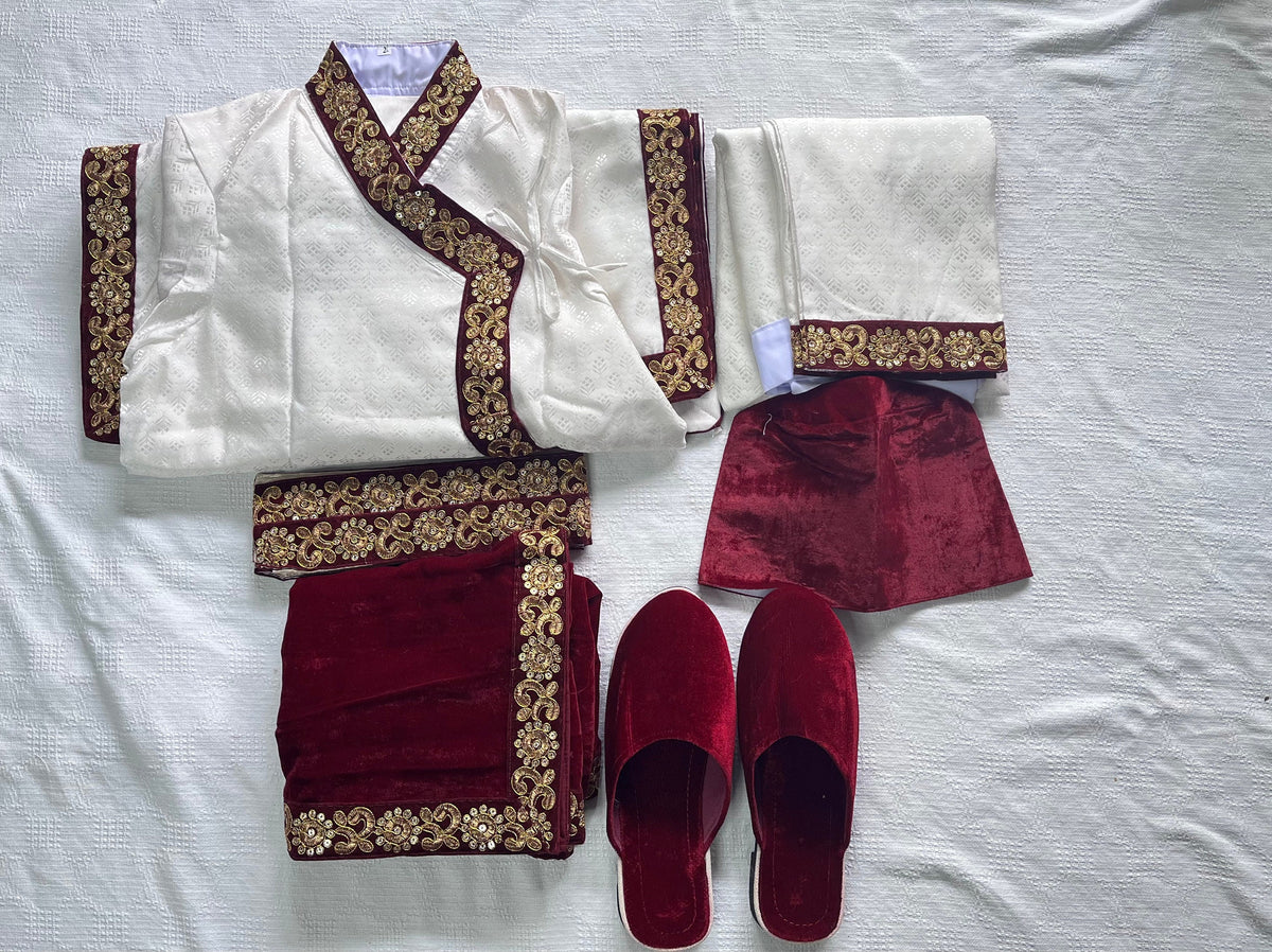 Nepalese Groom Wedding Dress | Daura Suruwal Set Traditional Nepali Men's Formal Wear
