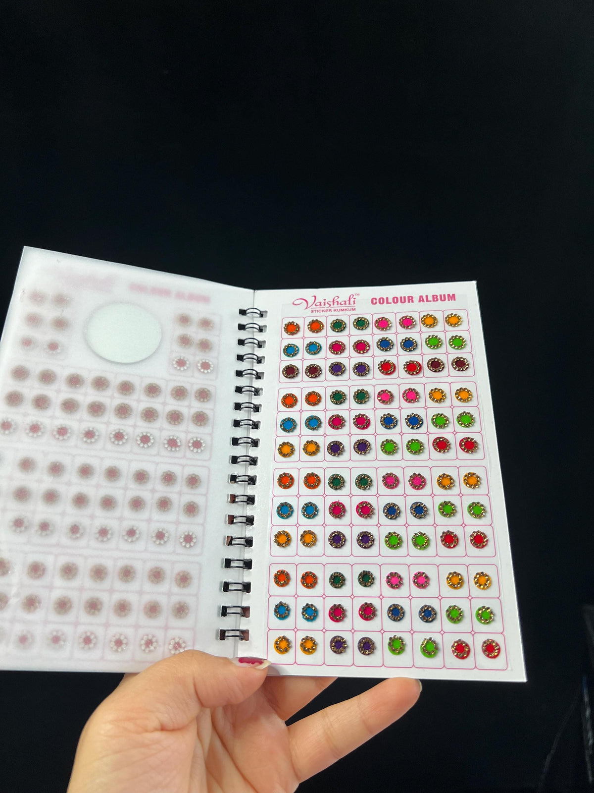 Vaishali Bindi Sticker Book | Kumkum Color Album for Married Hindu Women