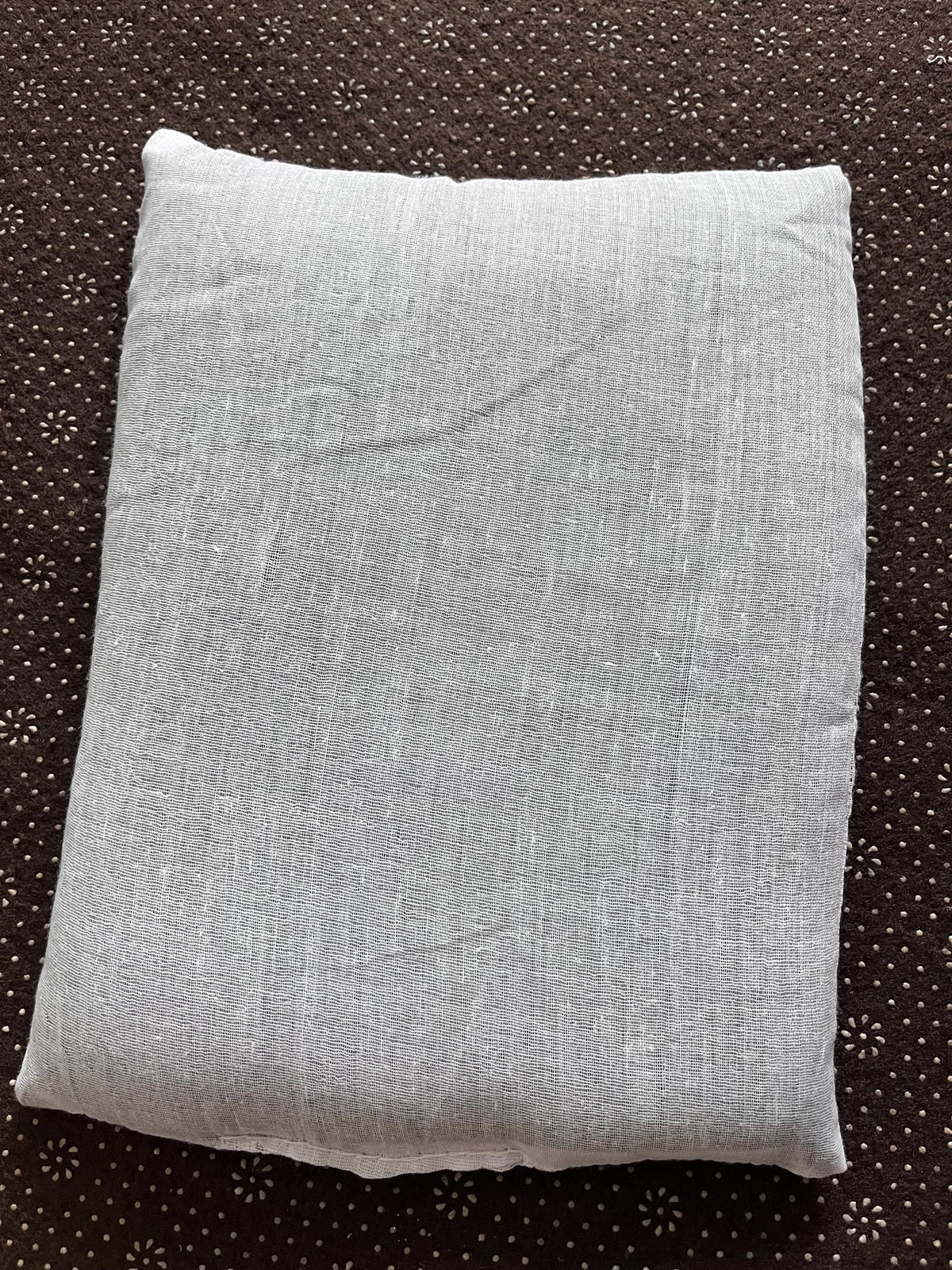 Organic Mustard Seed Pillow | Nepali Dhaka Fabric Cover Baby Ceremony Pillow Handmade