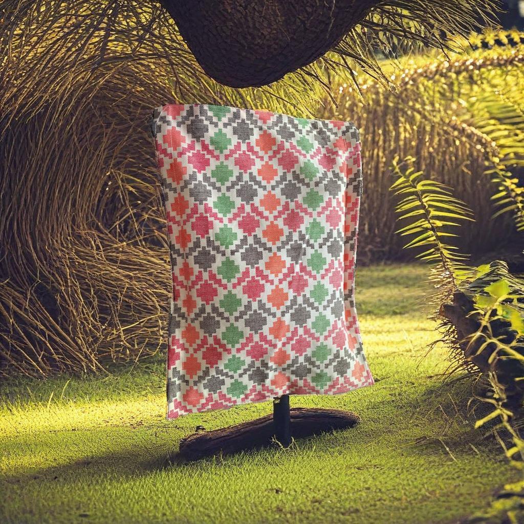 Organic Mustard Seed Pillow | Nepali Dhaka Fabric Cover Baby Ceremony Pillow Handmade