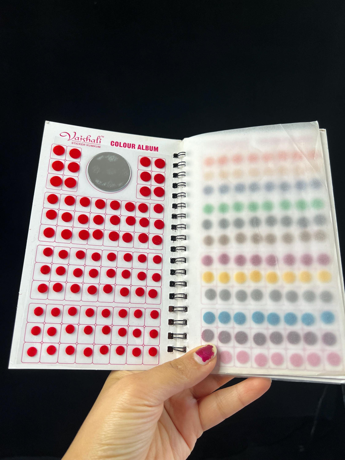 Vaishali Bindi Sticker Book | Kumkum Color Album for Married Hindu Women