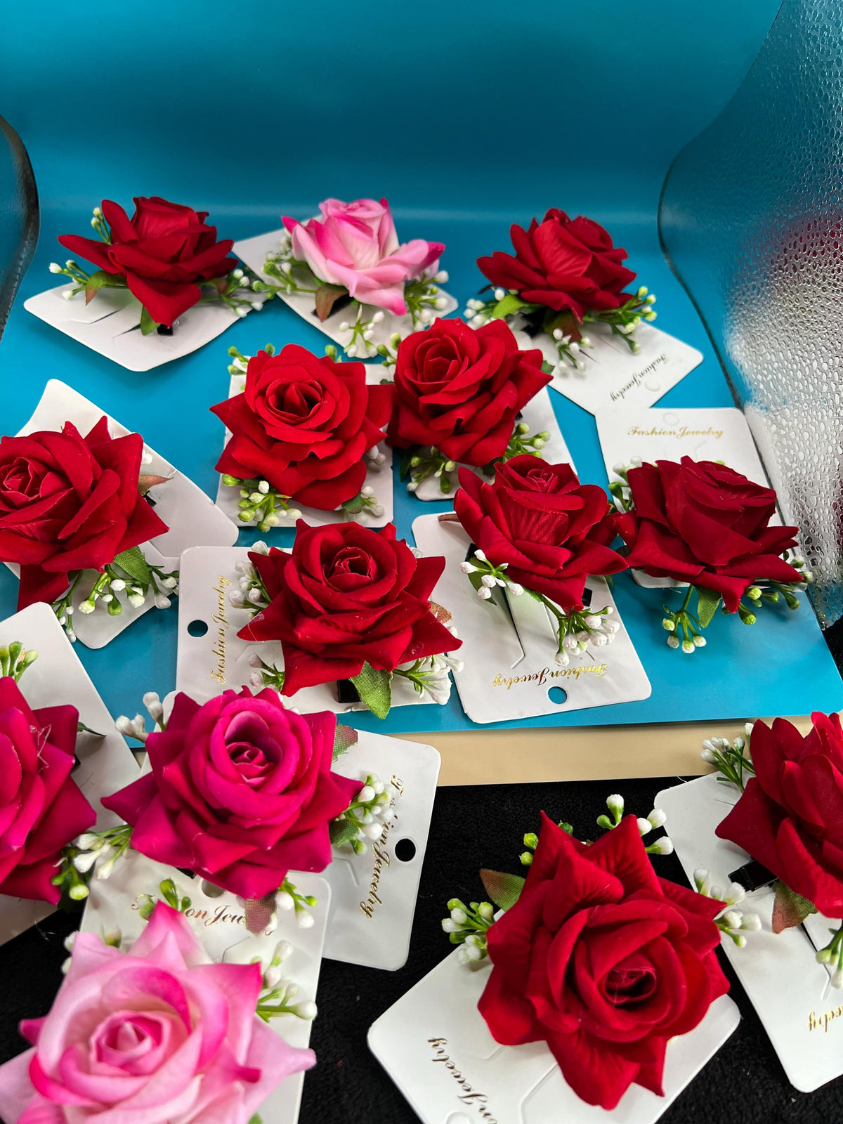 Rose Hair Clips | Wedding Bridal Hair Accessories Floral Clip Set