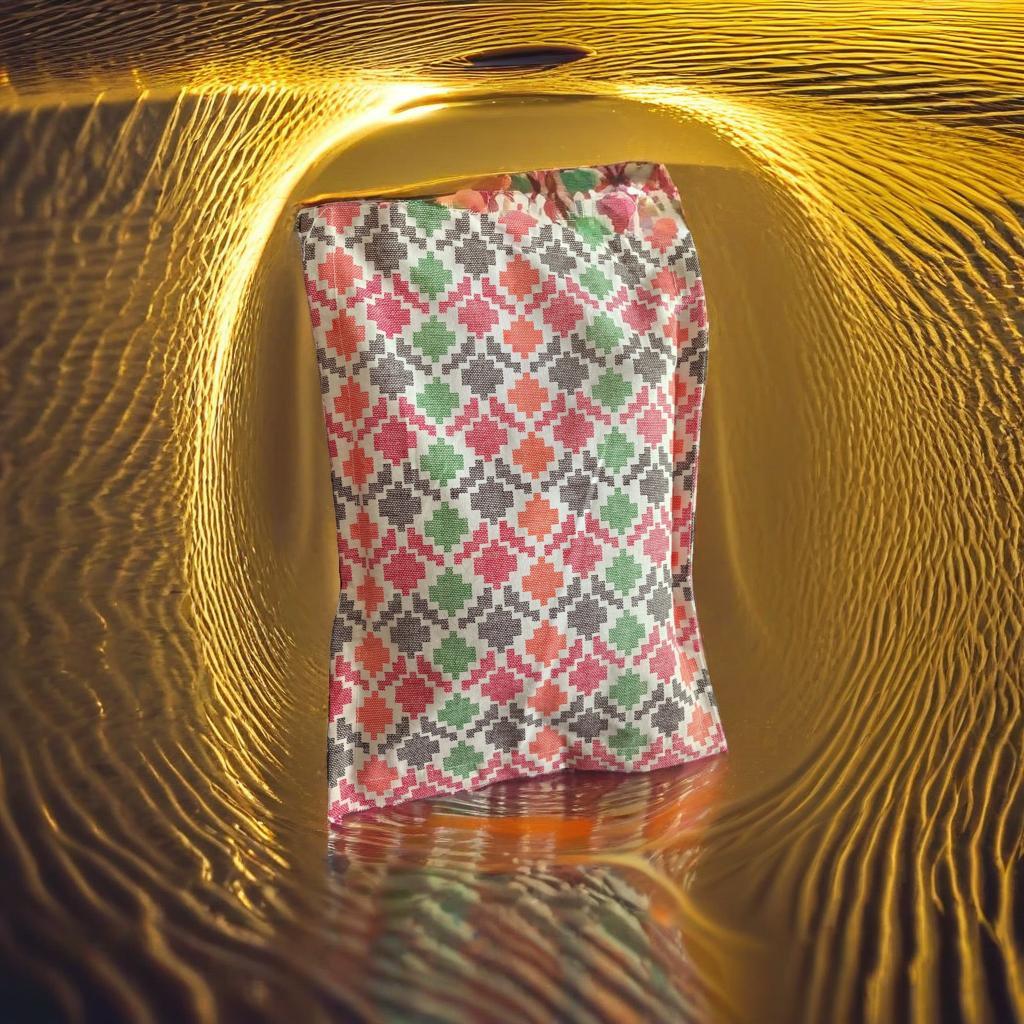 Organic Mustard Seed Pillow | Nepali Dhaka Fabric Cover Baby Ceremony Pillow Handmade