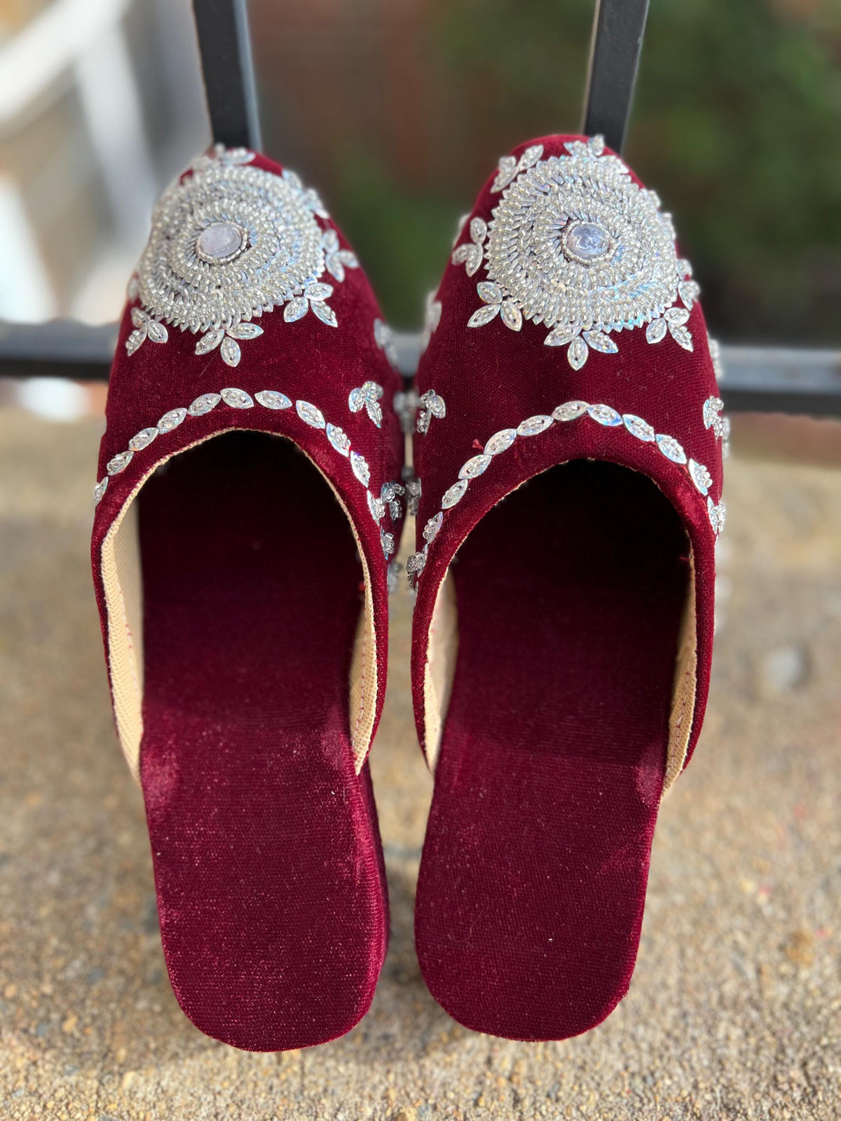 Handmade Velvet Bridal Jutti | Nepali Traditional Wedding Shoes for Women Bride