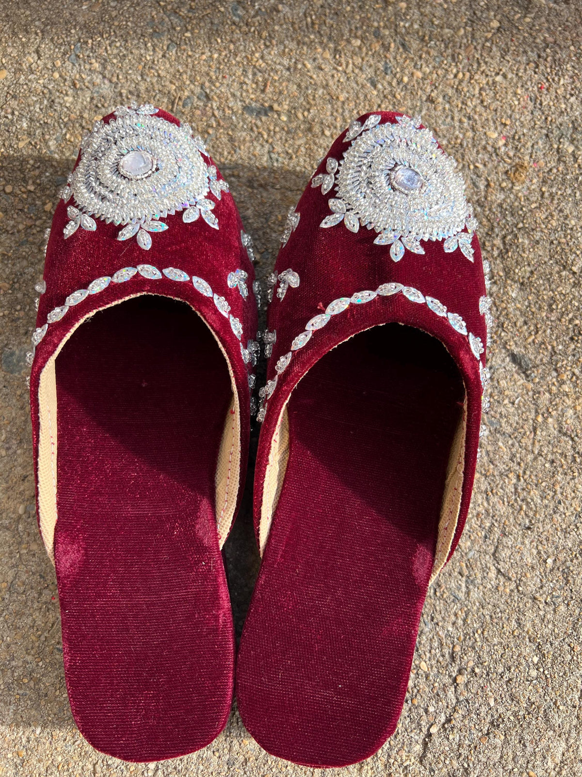 Handmade Velvet Bridal Jutti | Nepali Traditional Wedding Shoes for Women Bride