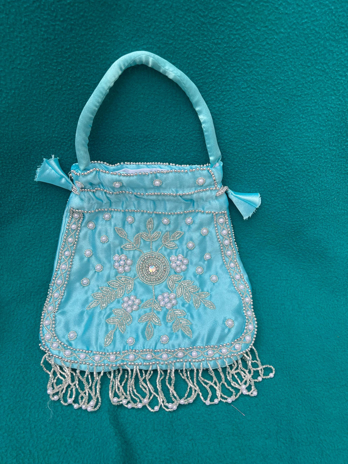 Nepali Beaded Velvet Bag | Wedding Party Favor Pouch Traditional Gift Bag