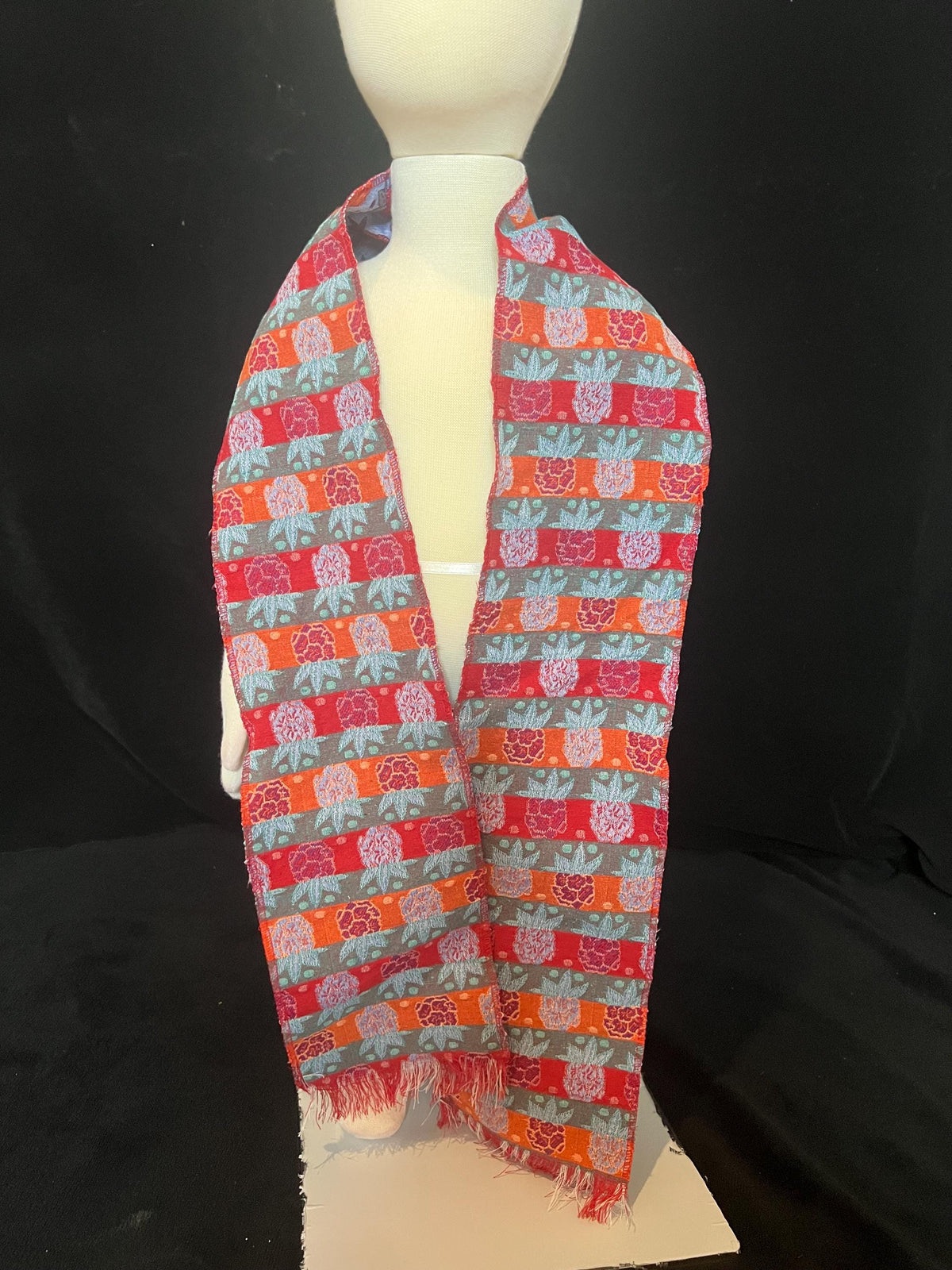 Nepali Dhaka Khada Scarf | Traditional Ceremonial Print Scarf for Men and Women