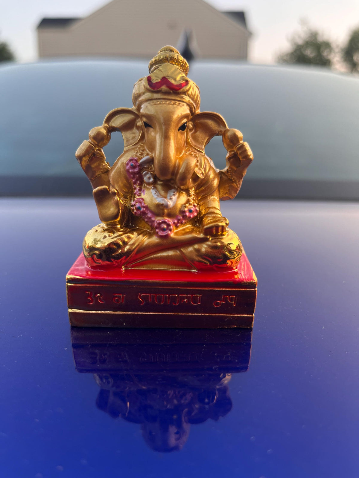 Baby Ganesha Statue Murti | Hindu God Idol for Car Dashboard Home Office