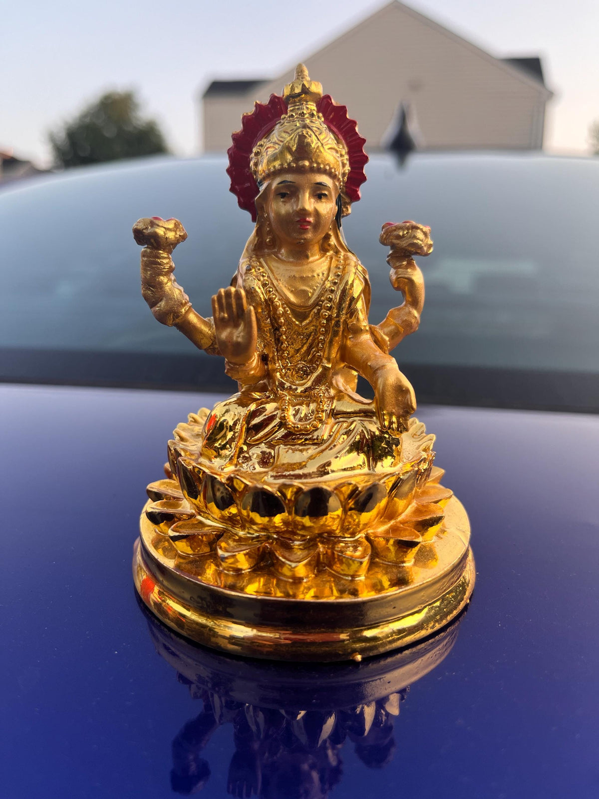 Baby Ganesha Statue Murti | Hindu God Idol for Car Dashboard Home Office
