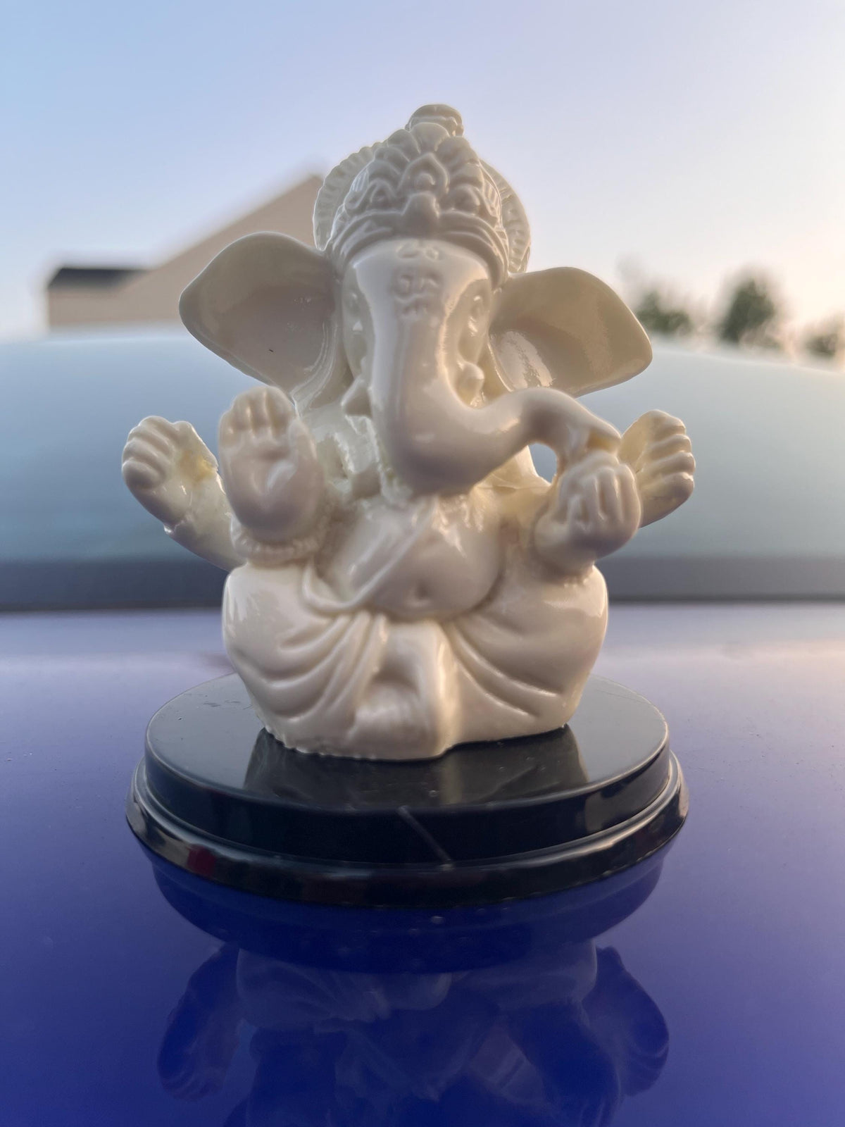 Baby Ganesha Statue Murti | Hindu God Idol for Car Dashboard Home Office