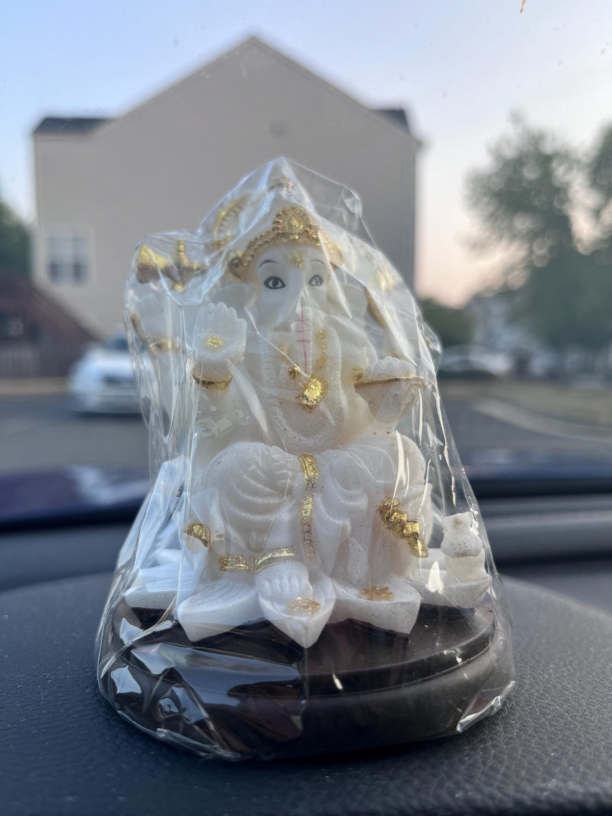 Baby Ganesha Statue Murti | Hindu God Idol for Car Dashboard Home Office