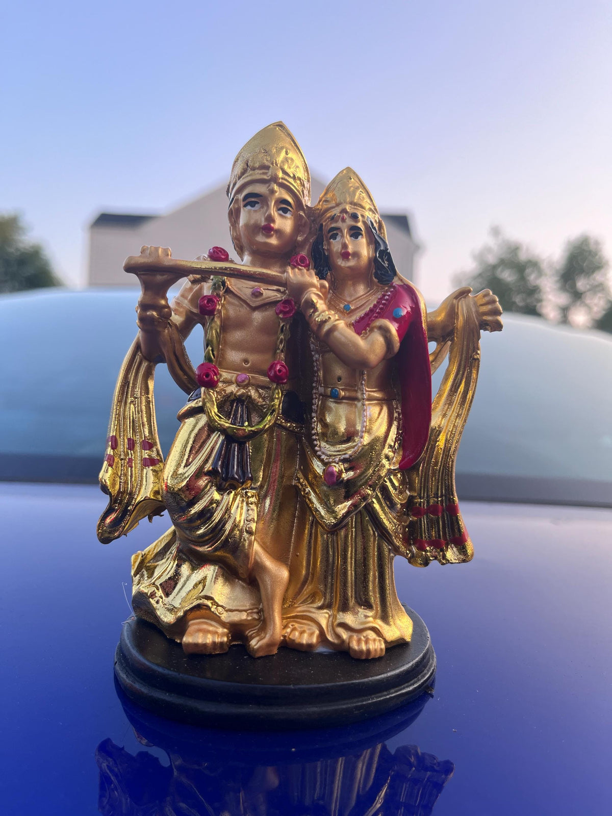 Baby Ganesha Statue Murti | Hindu God Idol for Car Dashboard Home Office