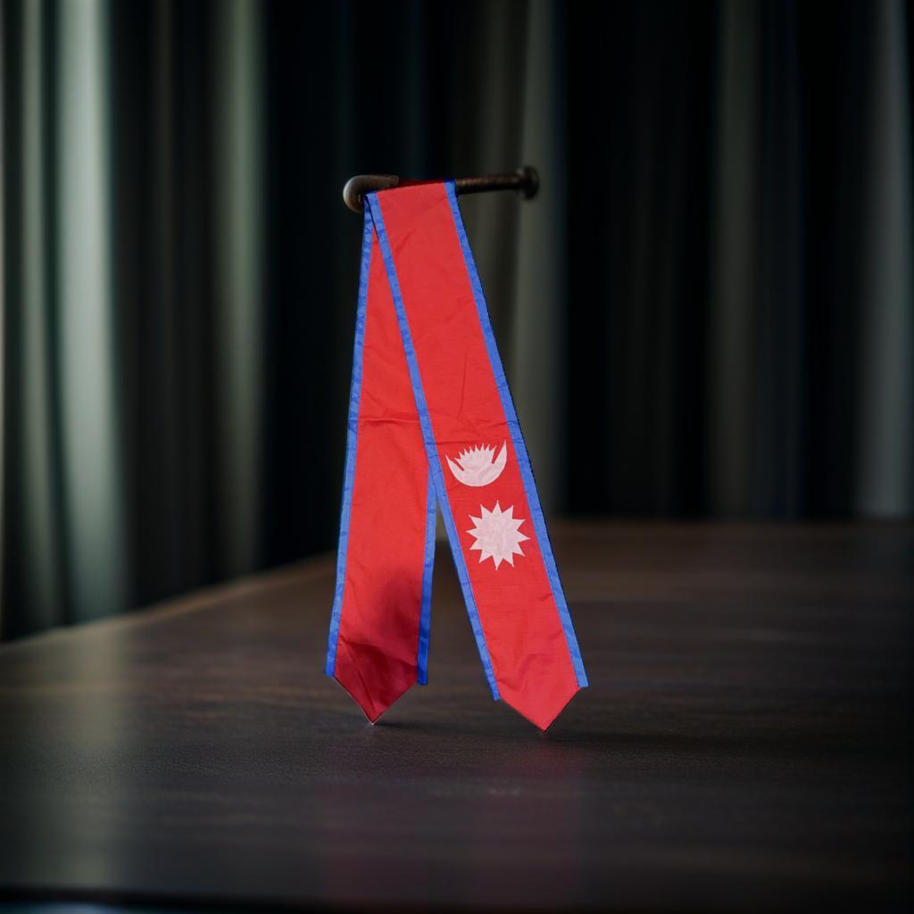 Nepal Flag Graduation Stole | Unisex International Sash Nepali Pride Grad Gift