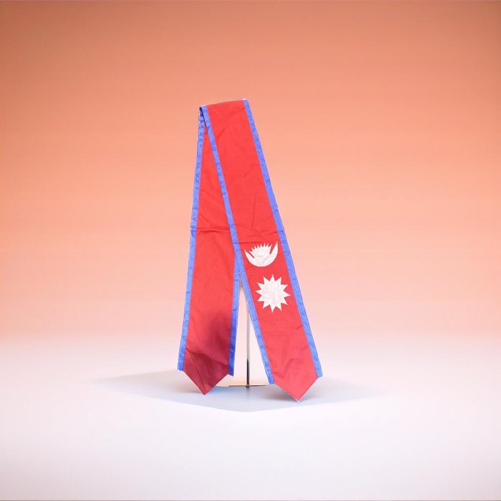 Nepal Flag Graduation Stole | Unisex International Sash Nepali Pride Grad Gift