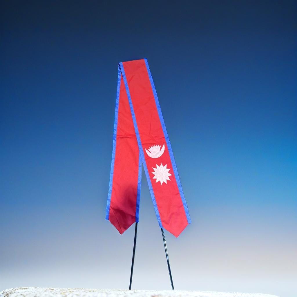 Nepal Flag Graduation Stole | Unisex International Sash Nepali Pride Grad Gift