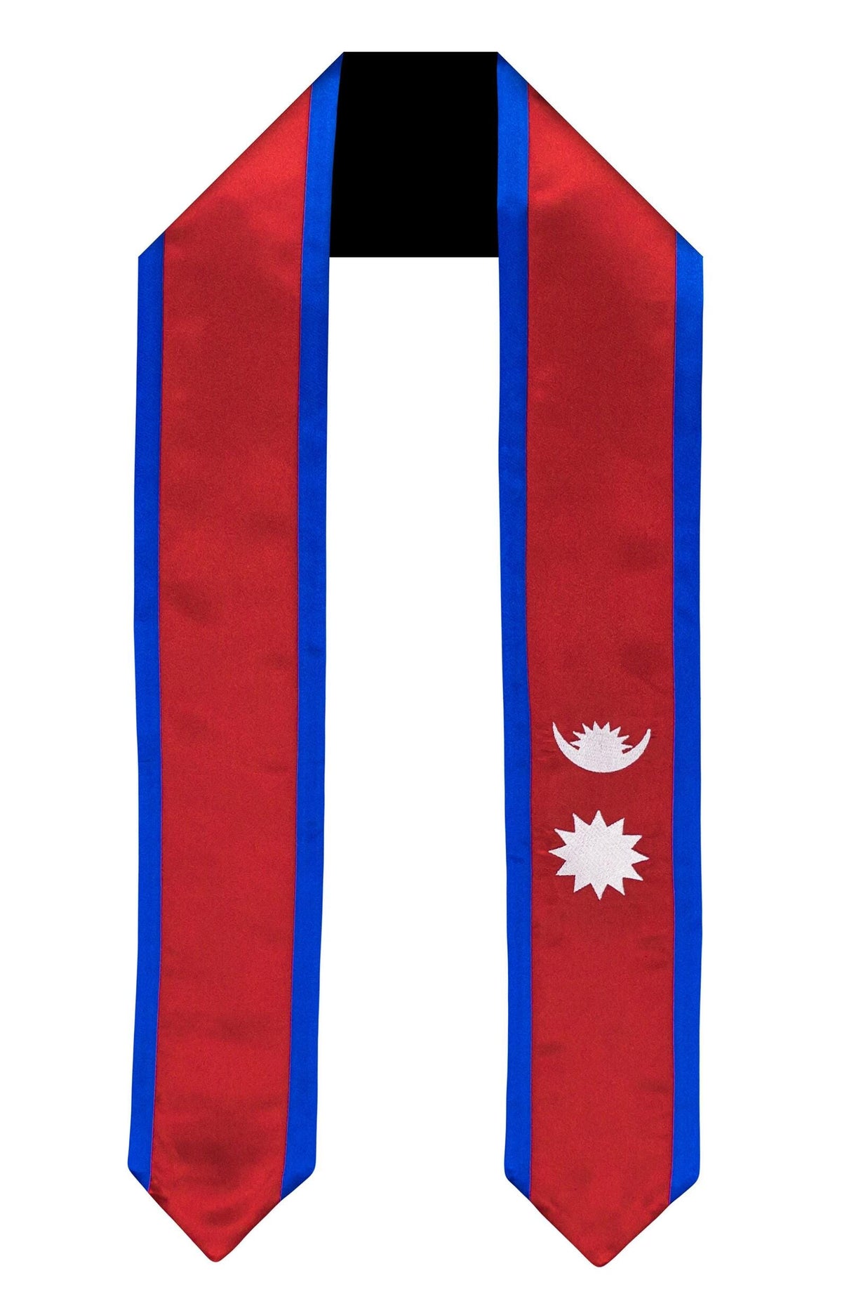 Nepal Flag Graduation Stole | Unisex International Sash Nepali Pride Grad Gift