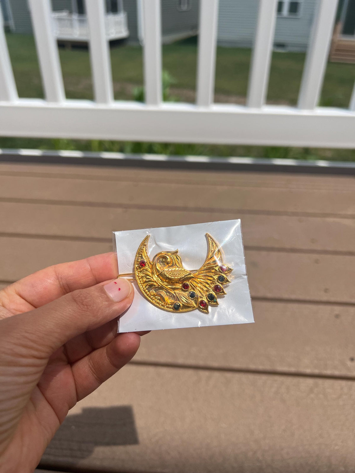 Gold Plated Chandrama Hair Pin | Nepali Traditional Jewelry for Women Wedding Hair Accessory