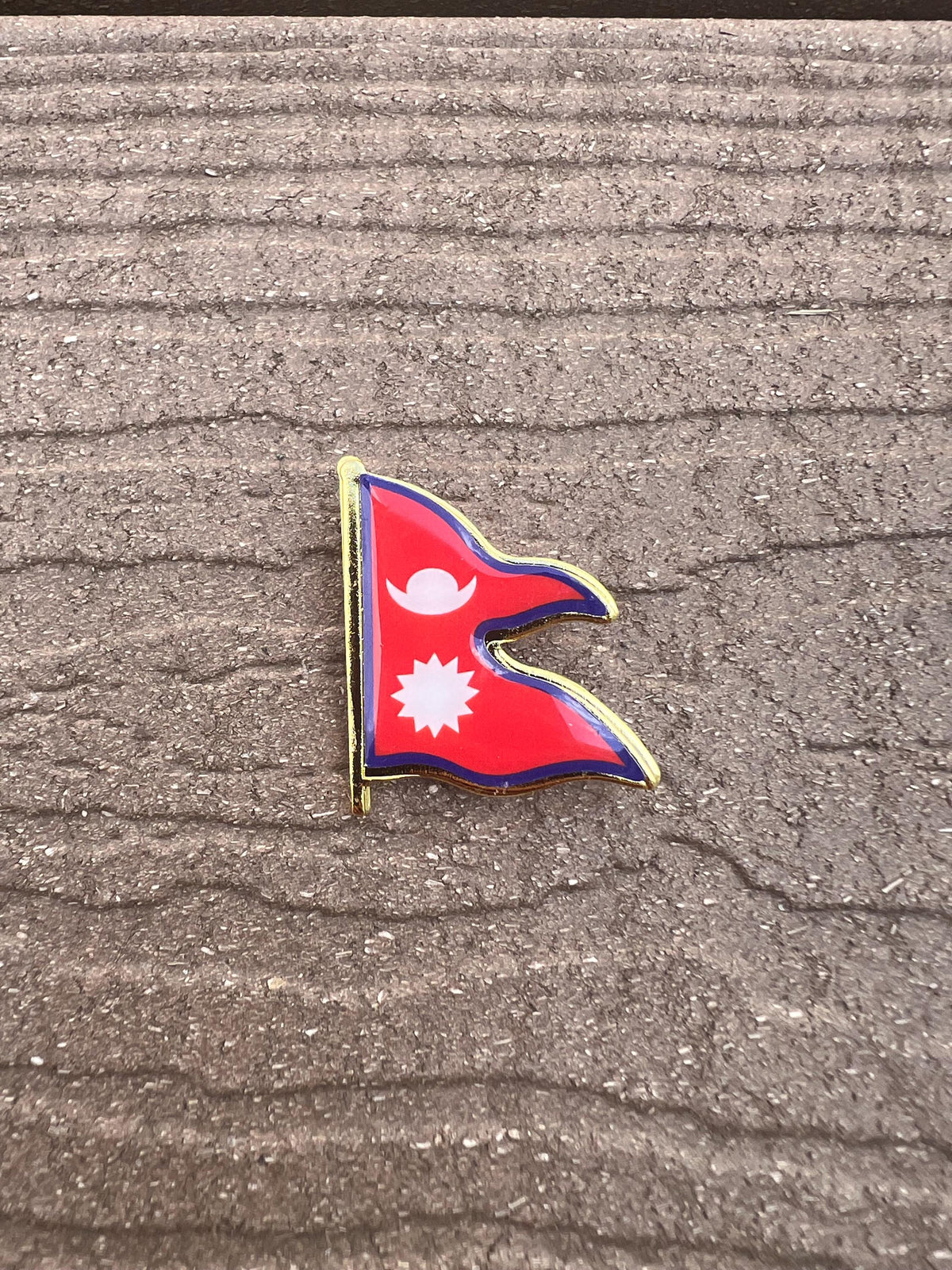 Nepali Flag Coat Pin | Nepal Lapel Pin Festival Patriotic Accessory Gift