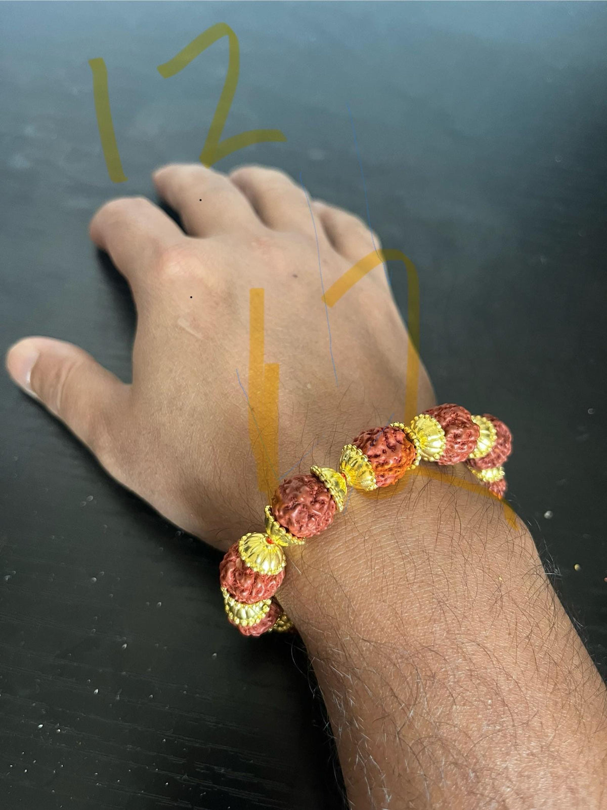 Rudraksha Mala Bracelet | Handmade Prayer Beads for Meditation and Yoga