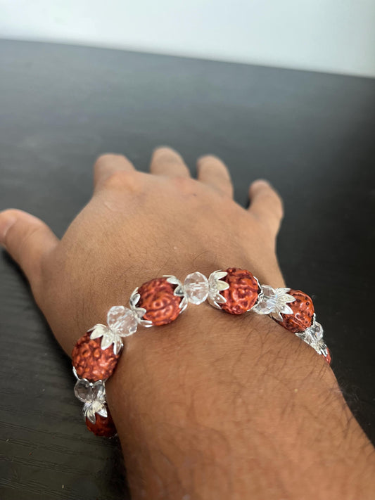 Rudraksha Mala Bracelet | Handmade Prayer Beads for Meditation and Yoga