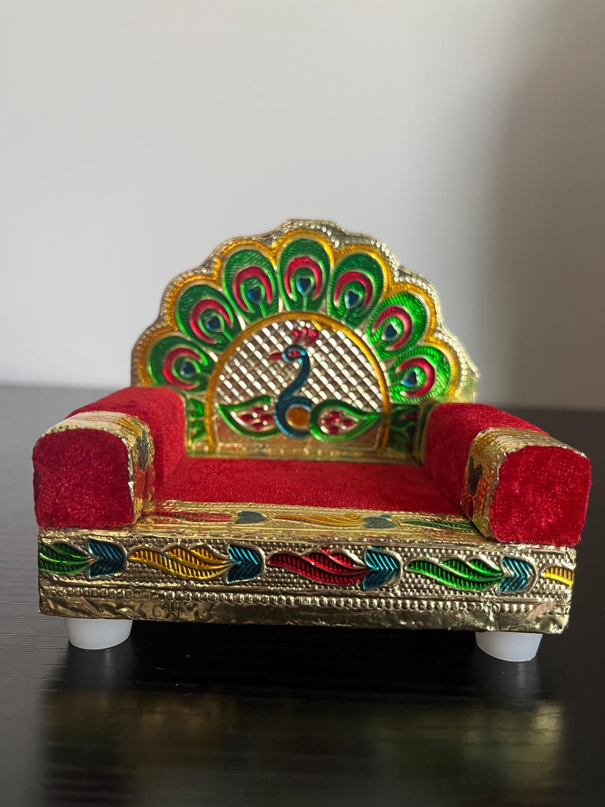 Handcrafted Singhasan for Ladoo Gopal | Hindu God Pooja Mandap Throne