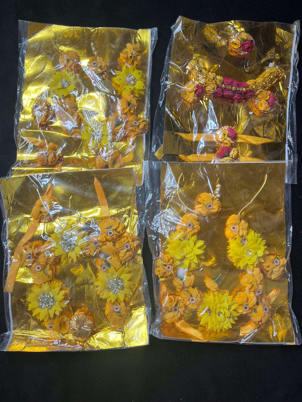 Haldi Flower Jewelry Set | Artificial Bridal Mehendi Ceremony Jewelry