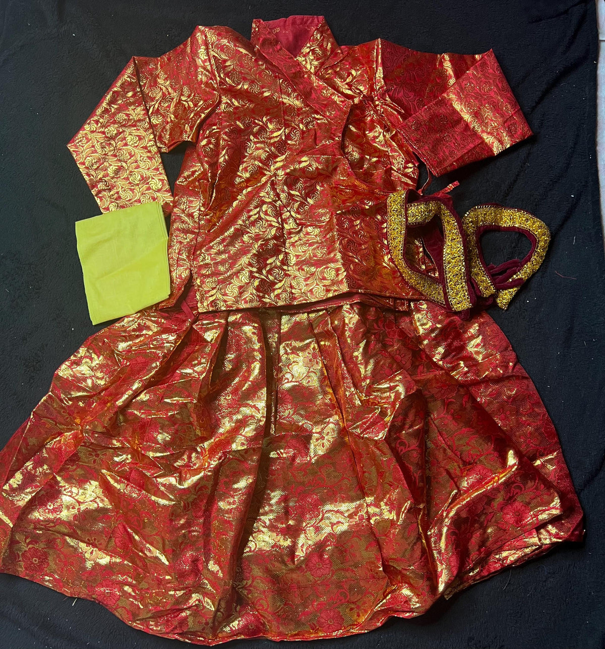 Nepali Traditional Maruni Dress | Cultural Dance Costume Festival Wear
