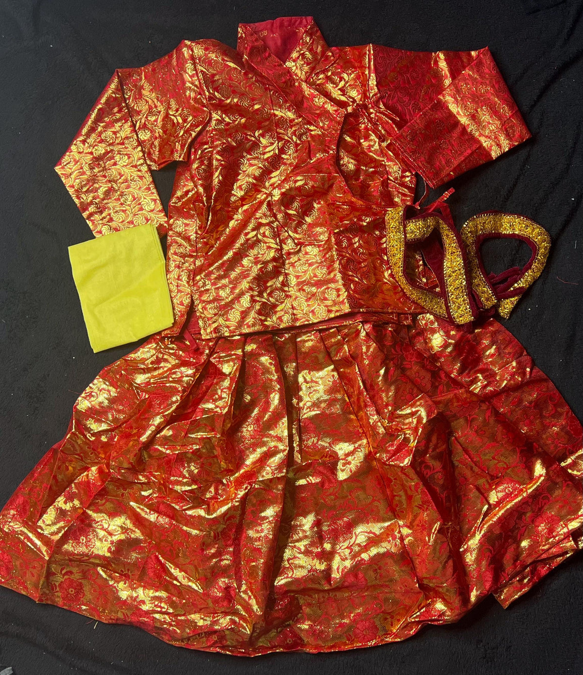 Nepali Traditional Maruni Dress | Cultural Dance Costume Festival Wear