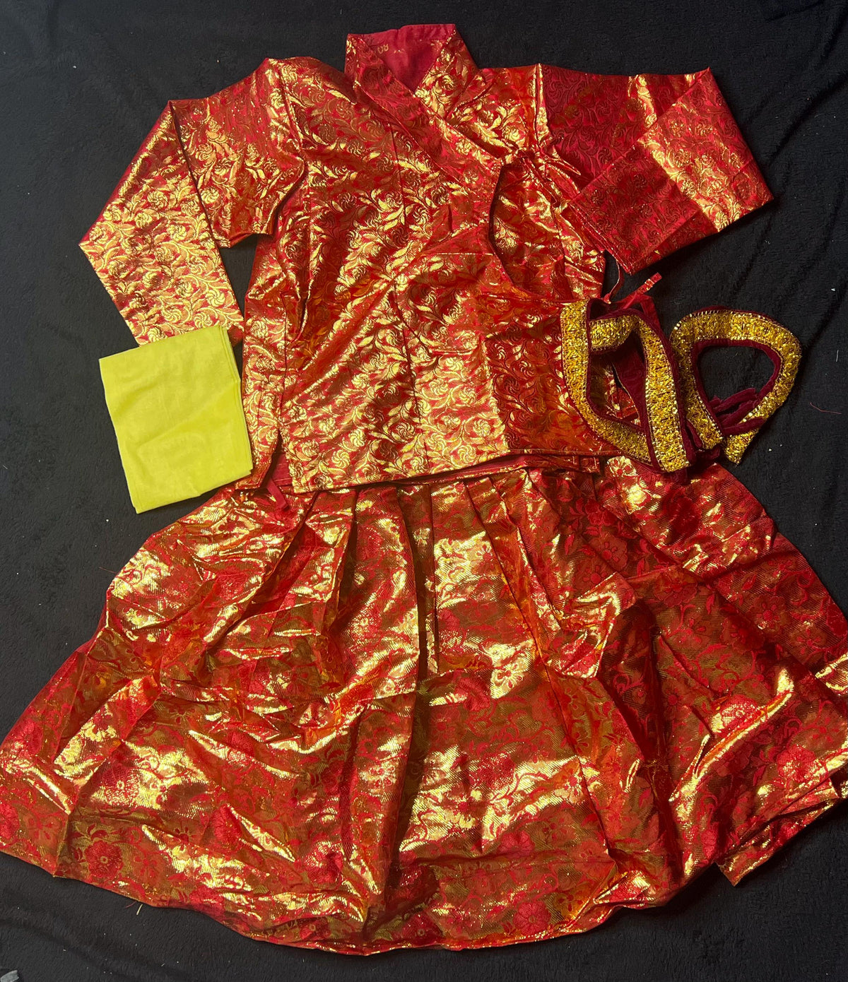 Nepali Traditional Maruni Dress | Cultural Dance Costume Festival Wear