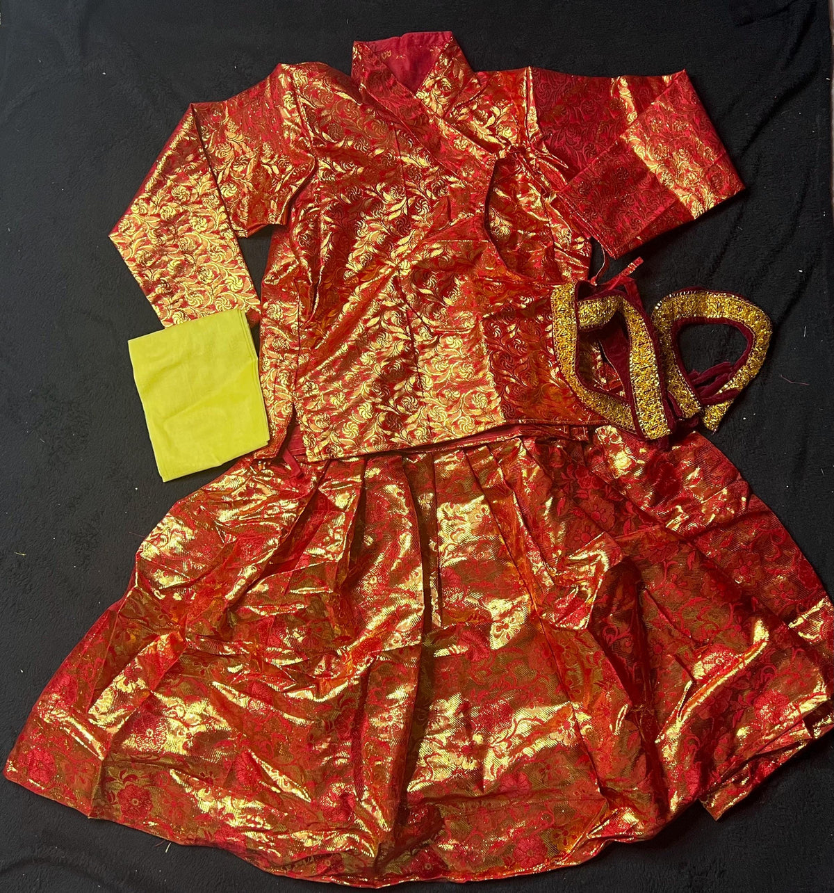 Nepali Traditional Maruni Dress | Cultural Dance Costume Festival Wear